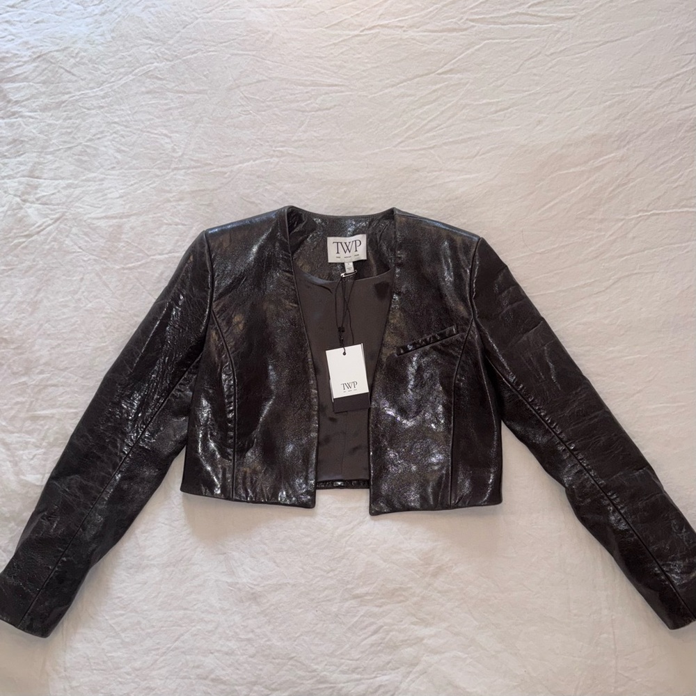 TWP Cropped Leather Jacket
